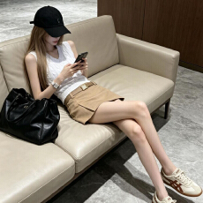 批发2026新款白色无袖背心半身<b class='q'>连衣裙</b>子女夏季巨好看穿搭一整套装短裙