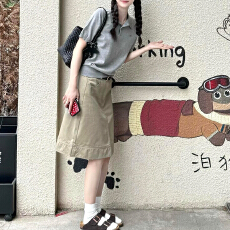 批发韩系气质高级感短袖polo连衣裙子女夏季穿搭2026新款短裙两件套装