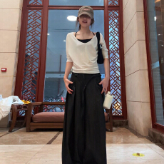 批发韩<b class='q'>女</b>温柔纯欲慵懒风穿搭早秋季新款<b class='q'>女</b>装吊带背心上<b class='q'>衣</b>阔腿裤子套装