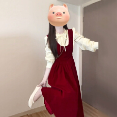 批发红色气质长袖连衣裙子长裙女<b class='q'>春</b>秋2025新款衬衫背心裙一套入秋穿搭