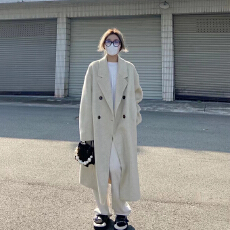 批发2025年新款春装中长款毛呢大衣<b class='q'>外套</b>女秋冬小个子黑色加厚呢子夏季