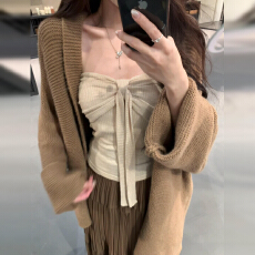 批发2025新款巨好看掐腰针织毛衣连衣裙子女秋季穿搭三件套装<b class='q'>长裙</b>秋冬