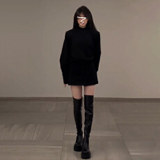 批发小香赫本风黑色套装连衣裙子女2025新款早初春季韩剧穿搭今年流行