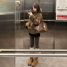 批发韩系巨好看棕色短款毛呢外套女秋<b class='q'>冬</b>季2025新款高级感收腰呢子大衣