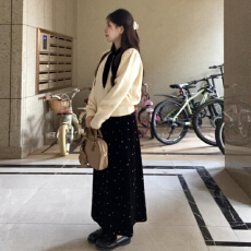 批发韩系毛衣连衣裙子女秋冬季两件套2026新款小香风长裙穿搭一整套装