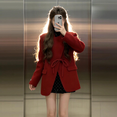 批发内搭打底黑色<b class='q'>波点</b><b class='q'>连衣裙</b>子女2026秋冬季穿搭毛呢套装短裙2026新款