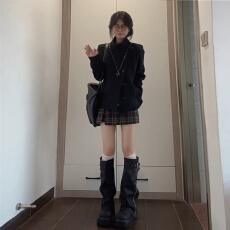 批发韩系赫本风加厚呢子大衣2025新款冬黑色气质高级感短款毛呢外套女