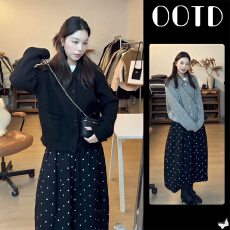 批发2025新款慵懒风巨好看氛围感一整套宽松百搭连衣裙子女秋<b class='q'>冬</b>季长裙