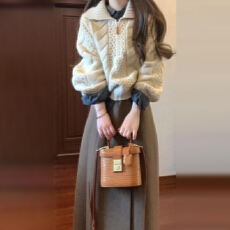 批发韩系学院风针织毛衣套装连衣裙子女秋冬季2025新款一整套入冬穿搭