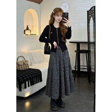 批发早秋季休闲减龄一整套穿搭2025新款盐系轻熟韩风chic两件套装裙女