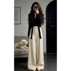 批发2026超火韩系穿搭一整套巨好看早春季紫色衬衫女上衣裤子两件套装