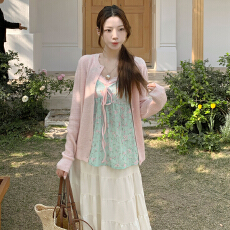 批发早春装温柔风<b class='q'>粉色</b>系套装<b class='q'>连衣裙</b>子2026新款法式初恋穿搭长裙三件套