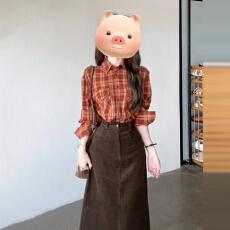 批发2026新款韩系氛围感穿搭套装长裙早春季复古气质格子衬衫连衣裙子