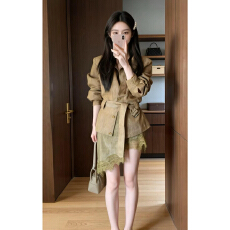 批发高级感法式绿色吊带<b class='q'>连衣裙</b>子女夏2026新款气质老钱风穿搭<b class='q'>衬衫</b>套装