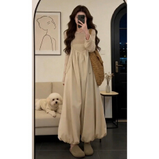 2026新款韩系慵懒风气质花苞休闲裤女初夏季穿搭宽松高级背带长裤