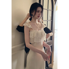 批发早春季法式气质感吊带<b class='q'>连衣裙</b>子女夏2026新款性感纯欲温柔修身长裙