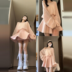 批发深秋搭配减龄一整套ootd韩系穿搭2026新款独特绝美裙子小套装秋冬