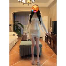 批发法式蕾丝花边针织吊带<b class='q'>连衣裙</b>子<b class='q'>女</b>夏季2026新款巨好看穿搭一整套装