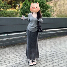 批发深秋冬装搭配一整套2026新款小个子香风针织<b class='q'>连衣裙</b>子内搭毛衣套装