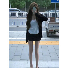 批发早春季松弛感穿搭一整套<b class='q'>连衣</b>裙子女夏2026新款韩系黑色三件套装裙