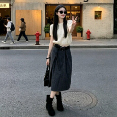 批发淡人高知穿搭一整套<b class='q'>连衣裙</b>子女装早秋季2026新款毛衣长裙两件套装