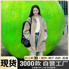 批发复古风衣外套女早初秋季2025新款巨好看小个子法式独特漂亮中长款