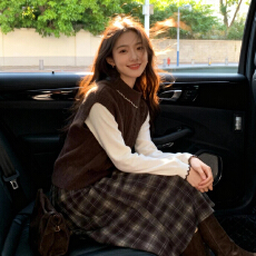 批发韩系学院风穿搭一整<b class='q'>套装</b>女秋冬季2026新款今年流行爆款高级感长裙