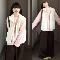 批发小个子粉色内搭打底毛衣<b class='q'>女装</b>秋冬季2026新款巨好看上衣马甲两件套