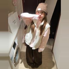 批发小个子粉色内搭打底毛衣<b class='q'>女装</b>秋冬季2026新款巨好看上衣马甲两件套