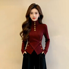 批发新年穿搭红色毛衣女秋<b class='q'>冬</b>2026新款炸街独特漂亮打底衫小香针织上衣