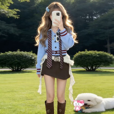 批发美式复古学院风巨好看超火穿搭独特漂亮套装裙子女<b class='q'>秋</b>冬季2026新款