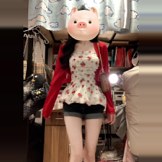 批发碎花抹胸<b class='q'>连衣裙</b>子女夏季2025新款开春韩系花苞短裙穿搭套装