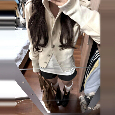 批发韩系复古夹克外套女秋<b class='q'>冬</b>季2026新款设计感宽松慵懒风休闲百搭上衣