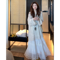 批发早春季韩系温柔风连衣裙子女夏2026<b class='q'>新款</b>穿搭独特漂亮一整套装<b class='q'>长裙</b>