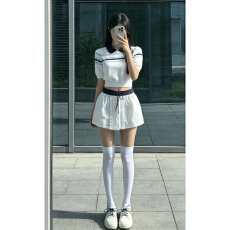 批发巨好看独特漂亮白色半身连衣裙<b class='q'>女</b>夏季2026新款小个子穿搭套装短裙