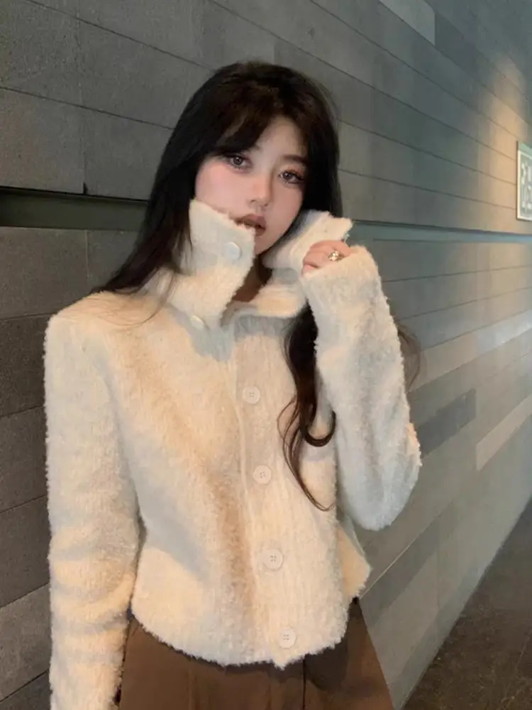 한국인기 캔디컬러 하이넥 니트 가디건 상세 이미지 7