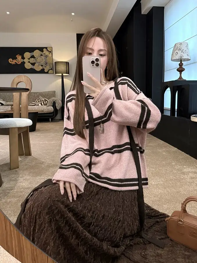 스트라이프 마해어 울 니트 상세 이미지 1