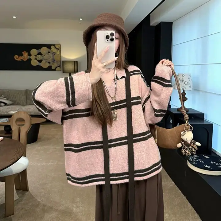 스트라이프 마해어 울 니트 상세 이미지 2