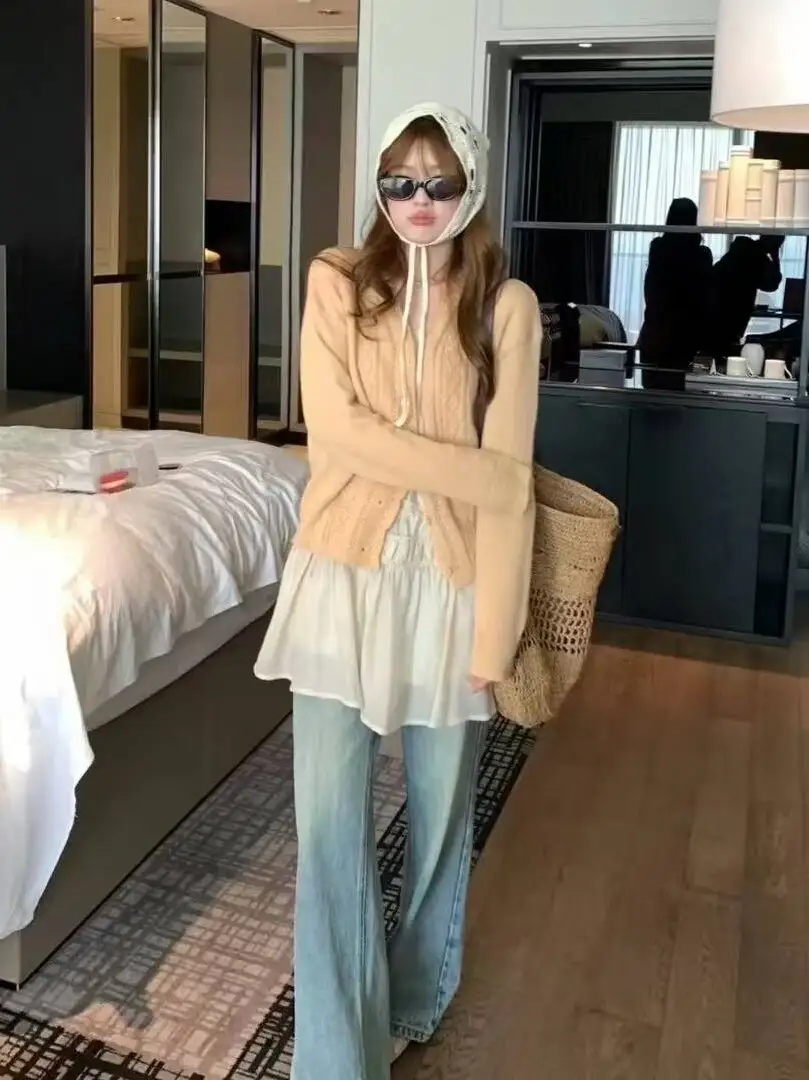 모헤어 레이스 칼라 니트 가디건 상세 이미지 2