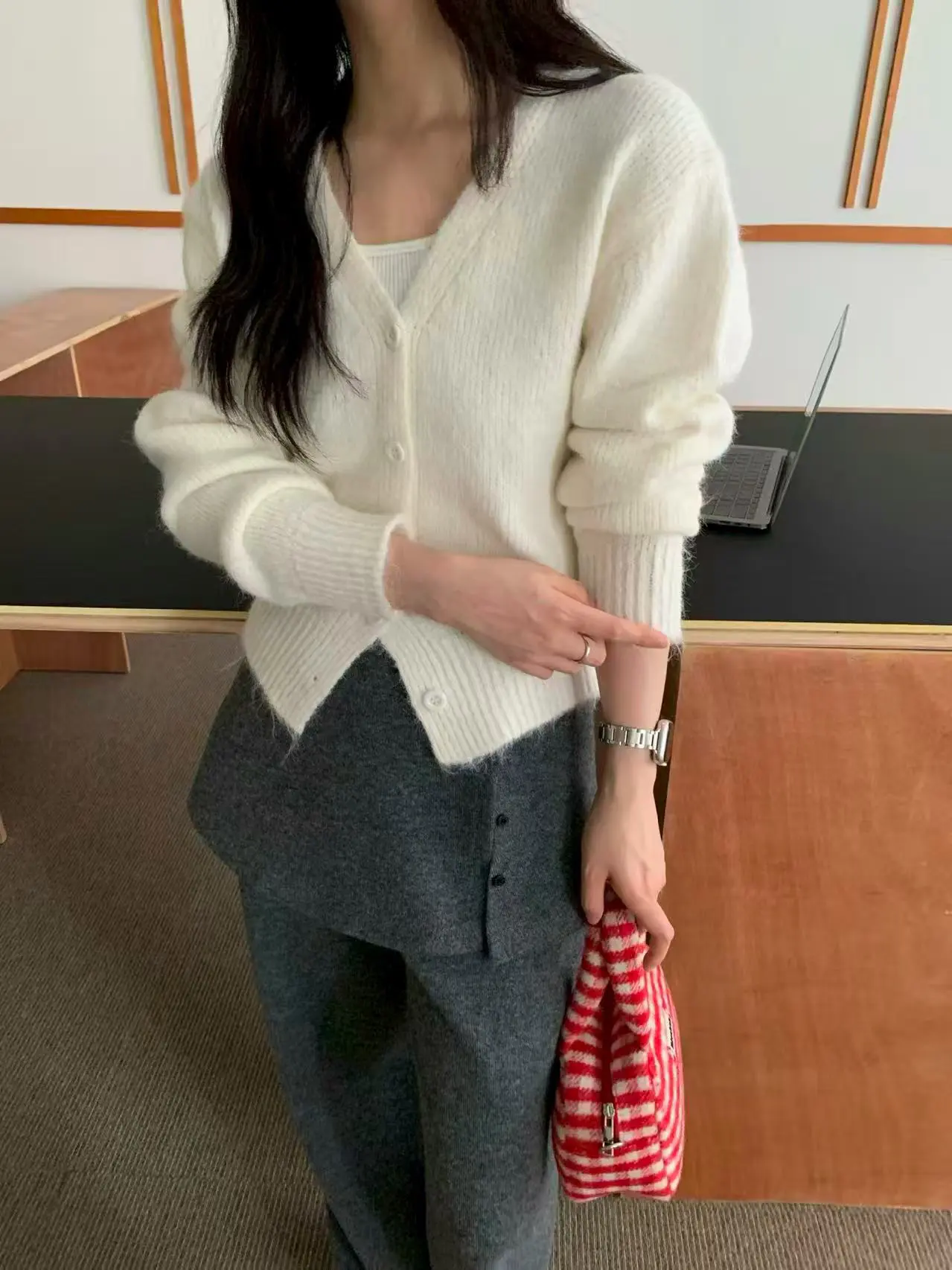한국인기 레트로 러블리 마해모 가디건 상세 이미지 3