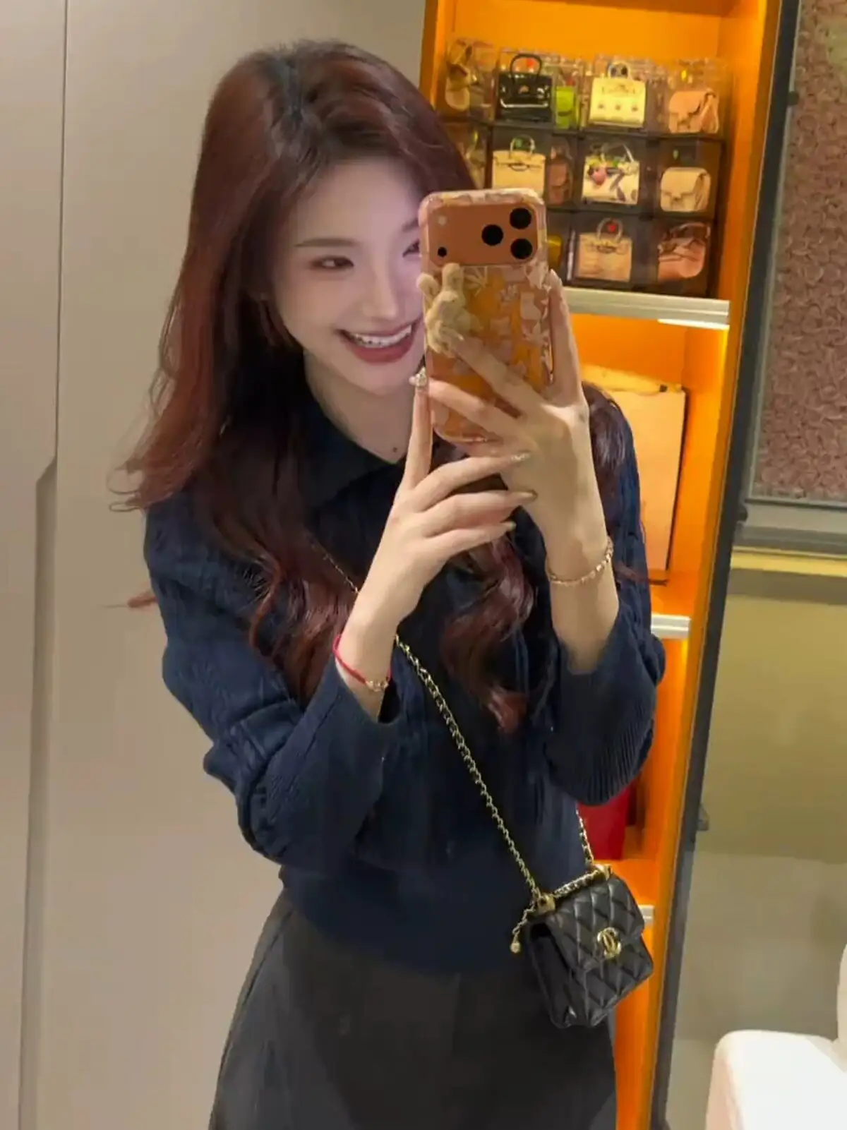폴드 칼라 꽈배기 니트 상세 이미지 3