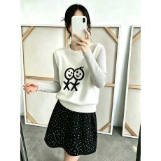 批发韩系东大门V领趣味火柴人提花大码无袖针织毛衣叠穿<b class='q'>背心女</b>秋上新