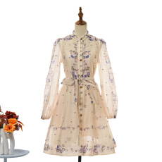 批发实拍新款定位花钻石短款大裙摆<b class='q'>连衣裙</b> 2 件套 4色