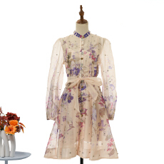 批发实拍新款定位花钻石短款大裙摆<b class='q'>连衣裙</b> 2 件套 6色