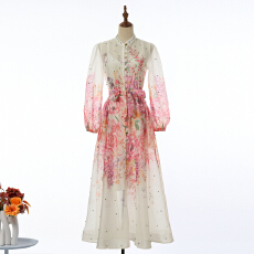 批发实拍新款定位花钻石长款大裙摆连衣裙 2 件套 9色