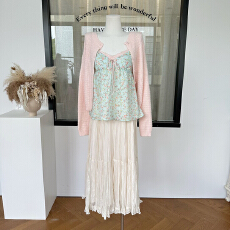 批发CallmeEar//【华夫格毛衣】<b class='q'>针织</b><b class='q'>开衫</b>女早春新款宽松显瘦长袖上衣