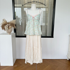 批发蝶宝嘻 可以搭所有<b class='q'>外套</b> 多层拼接全压褶仙仙纱裙A字裙半身长裙<b class='q'>女</b>