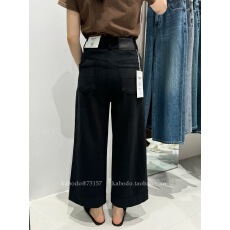 批发Kabodo73157<b class='q'>牛仔裤</b>女2026春季新品阔腿裤巴布高腰黑色九分奶奶裤