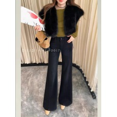 批发IEZ91977加厚鱼骨边直筒喇叭裤女春季显瘦显腿长四面弹<b class='q'>牛仔裤</b>