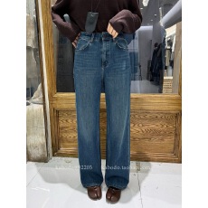 批发巴布92203<b class='q'>牛仔裤</b>女2026春季新款窄版阔腿裤Kabodo高腰复古拖地裤